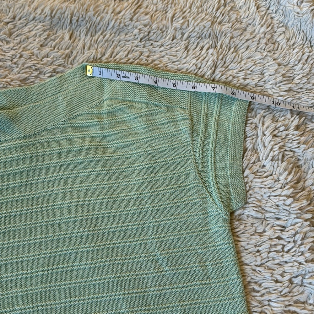 Talbots LINEN BATEAU NECK PULLOVER - TEXTURED STRIPE size M - Picture 4 of 16